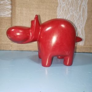 Soapstone red Hippo